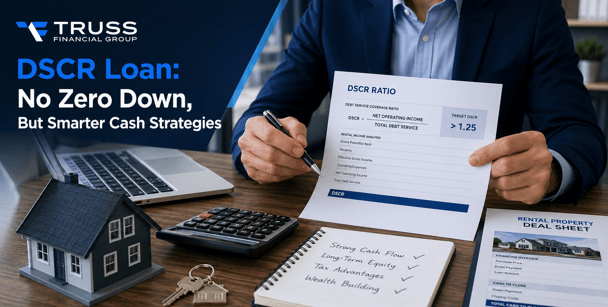 real estate investor reviewing DSCR loan down payment for rental property