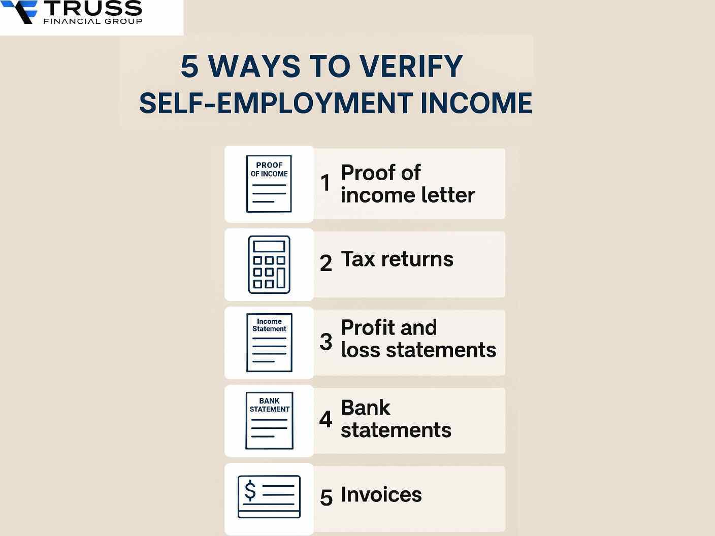 5 WAYS TO VERIFY self-employment income