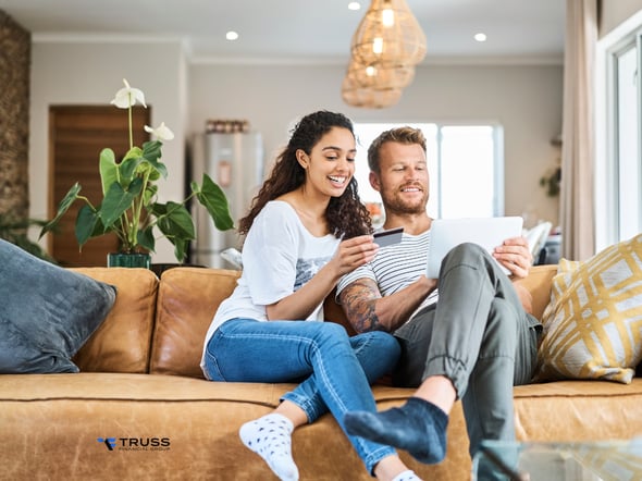 couple discussing home loan refinancing