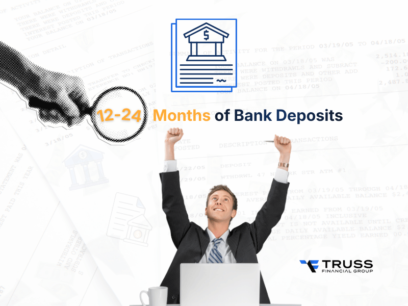 12-24 MONTHS OF bank statement HELOC