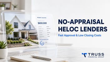 No-appraisal HELOC lender guide showing an automated digital home valuation for fast approval