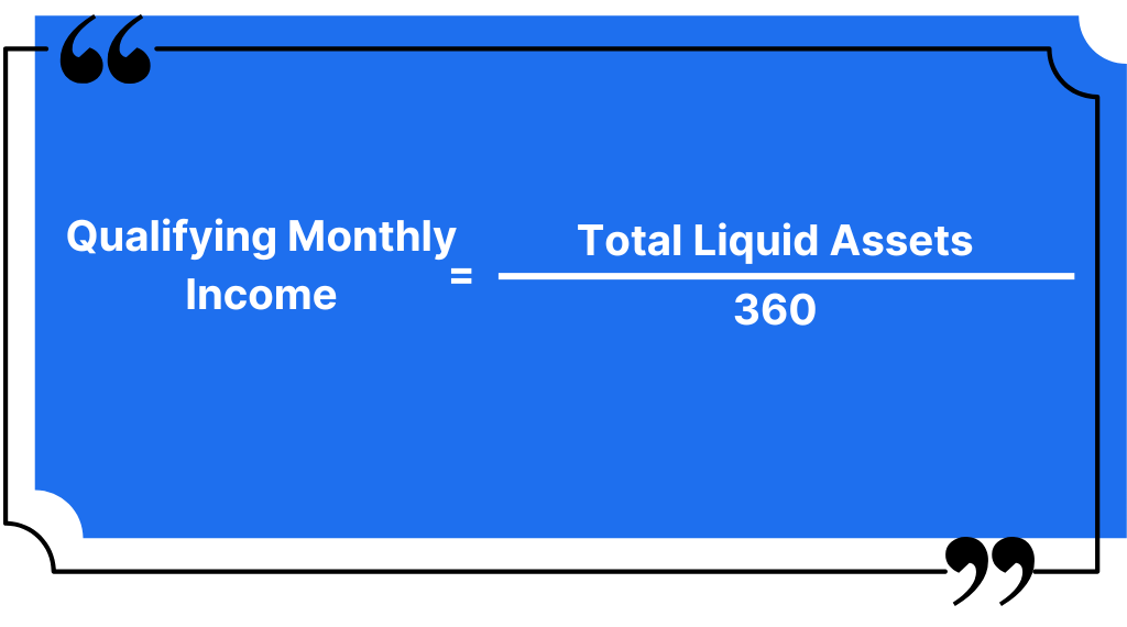 infographic showing formula for qualifying monthly income