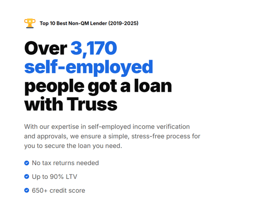 truss financial group's review for self employed mortgages