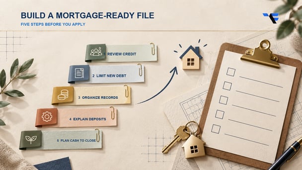 five steps to apply and build a mortgage ready file