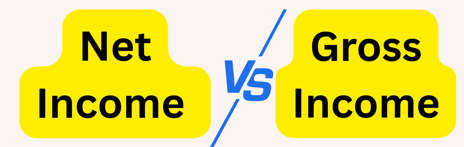 infographic of net income vs gross income